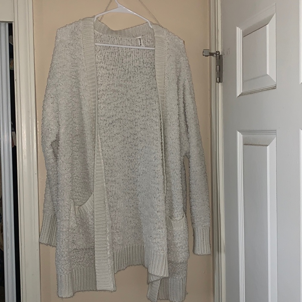 Fluffy plush cardigan